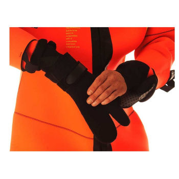 suchy-kombinezon-ratunkowy-wypornościowy-ratownictwa lodowego-widok rękawic